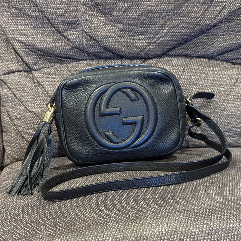 Gucci Soho Crossbody Bag- Black Leather - Picture 2 of 10